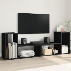 vidaXL 2 db fekete szerelt fa TV-szekrény 75 x 30 x 50 cm (840787)