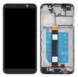 Motorola Moto E6 Play előlap keret, lcd kijelző és érintőpanel, fekete OEM