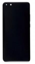 Huawei P40 Pro előlap keret, lcd kijelző és érintőpanel, fekete (Same Size OLED)