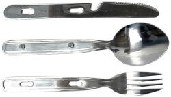 BasicNature Biwak Hiking Cutlery 3 segmente