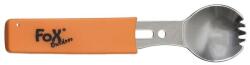 Fox Outdoor Lingură multifuncțională FoxOutdoor, oțel inoxidabil, mâner portocaliu