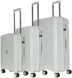 Benzi Matrix fehér 4 kerekű 3 részes bőrönd szett (BZ5752-szett-feher)