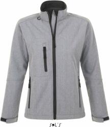 SOL'S Roxy -női softshell zipzároszáros dzseki (grey melange, S) (so46800gm-s)