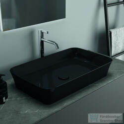 Ideal Standard IPALYSS 65x40 cm-es pultra ültethető mosdó nem zárható leeresztővel, fényes fekete E1886V2 (E1886V2)
