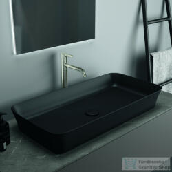 Ideal Standard IPALYSS 80x40 cm-es pultra ültethető mosdó nem zárható leeresztővel, matt fekete E1391V3 (E1391V3)