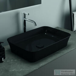 Ideal Standard IPALYSS 55x38 cm-es pultra ültethető mosdó nem zárható leeresztővel, fényes fekete E2076V2 (E2076V2)