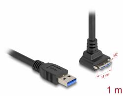 Delock Cablu USB 3.2-A la micro USB unghi 90 grade sus + suruburi T-T 1m, Delock 80483 (80483)