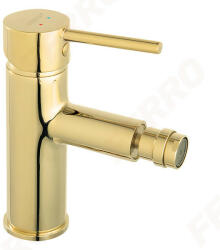 FERRO Fiesta Bright Gold egykaros bidé / bide / bidet csaptelep, design / dizájn, különleges, formatervezett, automata lefolyóval, fényes arany színű kivitel, BFI6G