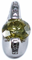 Ékszershop Sárga gyémánt köves fehérarany futó medál (1255551)