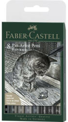 Faber-Castell AG Művészfilc Készlet Pitt Brush 8 Darab/Készlet Fekete és Szürke (ST167171)
