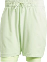 Adidas Férfi tenisz rövidnadrág Adidas Tennis Heat. Rdy Shorts And Inner Shorts Set - semi green spark/green spark