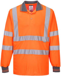 Portwest Hi-Vis hosszú ujjú pólóing - Sárga - 4XL (S277YER4XL)
