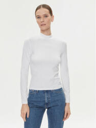 Calvin Klein Bluză cu gât K20K206067 Alb Slim Fit