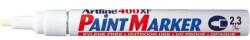 ARTLINE Marker cu vopsea, varf 2-3 mm, alb, ARTLINE 400XF (EK-400XF-WH)