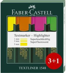 Faber-Castell Textmarker, varf tesit 1-5 mm, 4 buc/set, 1548 FABER-CASTELL (FC254844)