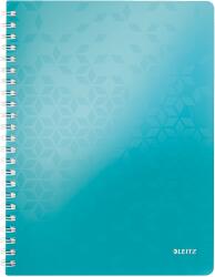 Leitz Caiet cu spirala A4, 80 file, dictando, turcoaz, LEITZ WOW (LZ46370051)
