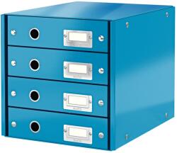 LEITZ Suport cu sertare, carton, cu 4 sertare, albastru, LEITZ Click & Store WOW (L-60490036) - gooffice Dulap arhivare