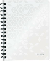 Leitz Caiet cu spirala A5, 80 file, matematica, alb, LEITZ WOW (L-46410001) - gooffice