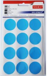 TANEX Etichete autoadezive rotunde, D32 mm, 60 buc/set, albastru, TANEX (TX-OFC-133-BL)