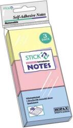 STICK'N Notes autoadeziv 38x51 mm, 3 x 100 buc/set, STICK'N Pastel (HO-21126) - gooffice