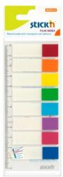 STICK'N Stick index plastic color 45x12 mm, 8x15 file/set, STICK'N - 8 culori (HO-21467) - gooffice