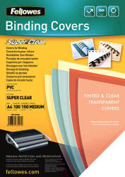 Fellowes Coperti plastic A4, 150 microni, transparent, 100 buc/top, FELLOWES (FE5376001)