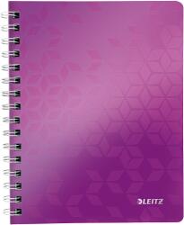 Leitz Caiet cu spirala A5, 80 file, dictando, mov, LEITZ WOW (LZ46390062)