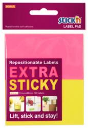 STICK'N Etichete autocolante color, 51x88 mm, 2x30 buc/set, neon, STICK'N (HO-21685)