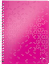 Leitz Caiet cu spirala A4, 80 file, matematica, roz, LEITZ WOW (LZ46380023)