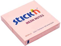STICK'N Notes autoadeziv 76x76 mm, 100 file, corai neon, STICK'N (HO-21166)