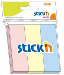 STICK'N Stick index hartie, 76x25 mm, 3 x 50 file/set, STICK'N Pastel (HO-21128)