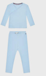 Tommy Hilfiger Set bluză și leggings Baby Rib KN0KN01482 Albastru celest Regular Fit