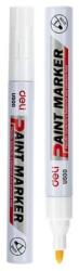 Deli Marker cu vopsea, varf 2.0 mm, alb, DELI U500 (DLEU500-WH)