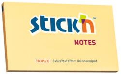 STICK'N Notes autoadeziv 76x127 mm, 100 file, portocaliu pastel, STICK'N (HO-21393)
