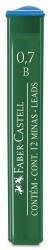 Faber-Castell Mine creion mecanic Polymer 0, 7 mm B, 12 buc/set, FABER-CASTELL (FC521701)