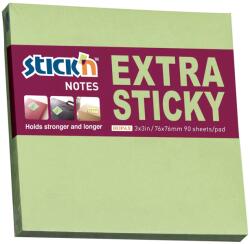 STICK'N Notes adeziv extra-sticky 76x76 mm, 90 file, verde, STICK'N Pastel (HO-21662)