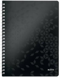 Leitz Caiet cu spirala A4, 80 file, matematica, negru, LEITZ WOW (LZ46380095)