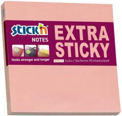 STICK'N Notes adeziv extra-sticky 76x76 mm, 90 file, magenta, STICK'N Pastel (HO-21661)