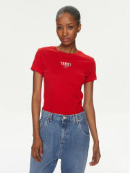 Tommy Jeans Tricou Essential DW0DW17839 Roșu Slim Fit
