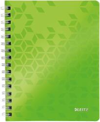 Leitz Caiet cu spirala A5, 80 file, dictando, verde, LEITZ WOW (LZ46390054)