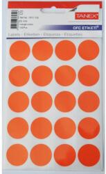 TANEX Etichete autoadezive color, D 25 mm, 100 buc/set, orange, TANEX (TX-OFC-132-OG)
