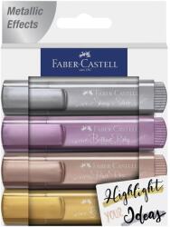 Faber-Castell Textmarker metalizat, varf tesit 1-5 mm, 4 buc/set, FABER-CASTELL (FC254674)
