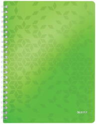 Leitz Caiet cu spirala A4, 80 file, dictando, verde, LEITZ WOW (LZ46370054)
