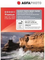 AGFA Hartie foto inkjet lucioasa AGFA Premium, 13x18 cm, 240 g/mp, 100 coli/top (HT AG 5R 240/100 G)