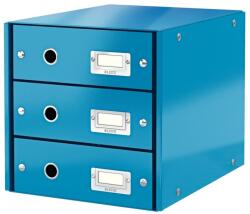 LEITZ Suport documente cu 3 sertare, A4, carton laminat, albastru, LEITZ WOW Click&Store (LZ60480036) - gooffice
