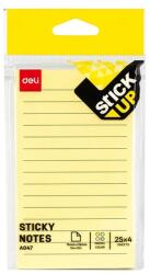 Deli Notes adeziv, 76x126 mm, liniat, 4 x 25 culori/set, DELI (DLEA047)