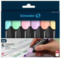 Schneider Textmarker pastel, varf tesit 1-5 mm, 6 buc/set, SCHNEIDER Job (S-115097)
