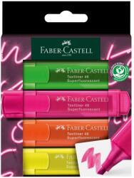 Faber-Castell Textmarker, varf tesit 1-5 mm, 4 buc/set, superfluorescent, FABER-CASTELL (FC254600)