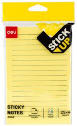 Deli Notes autoadeziv, 101x152 mm, liniat, 4 culori x 25 file/set, DELI (DLEA048)