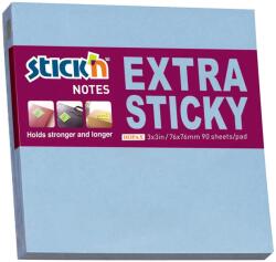 STICK'N Notes adeziv extra-sticky 76x76 mm, 90 file, albastru, STICK'N Pastel (HO-21663)